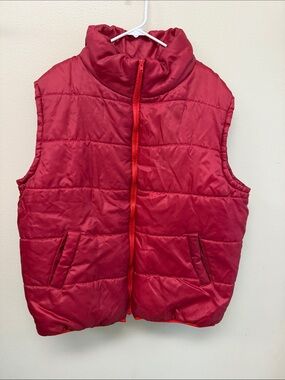 VTG 1980’s Back to the Future Red Quilted Puffer Vest Sz2XL